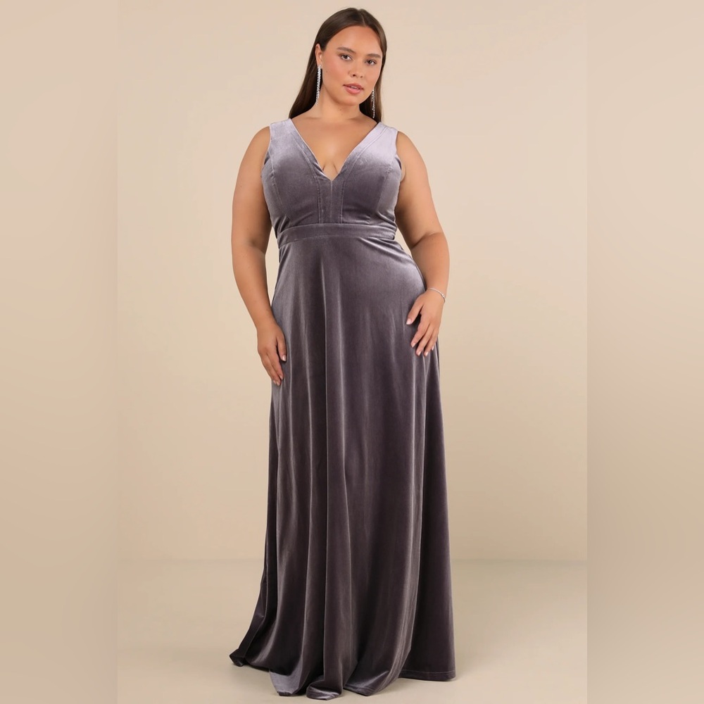 Beautiful Night Dusty Purple Velvet Sleeveless Maxi Dress